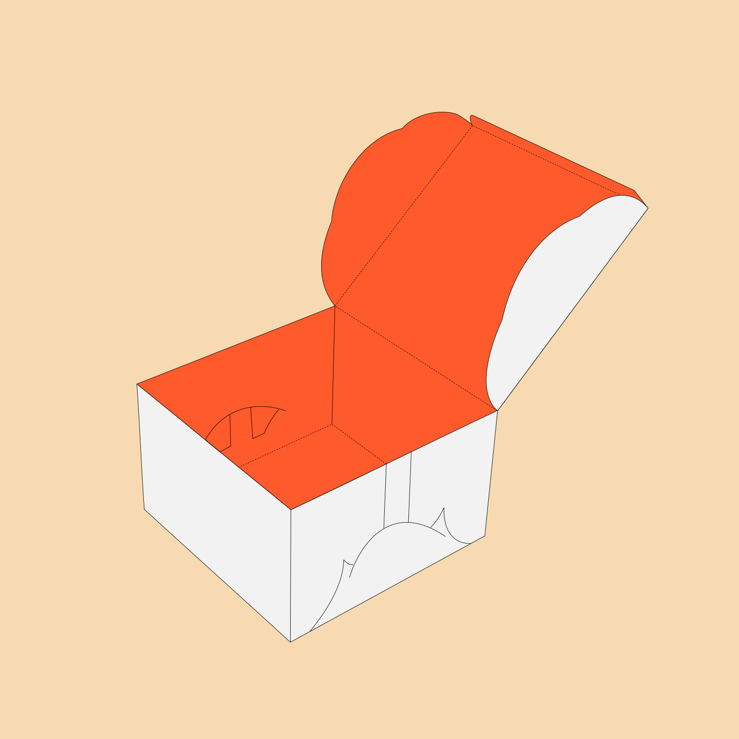 Self-Lock-Cake-Box-3D-View-1
