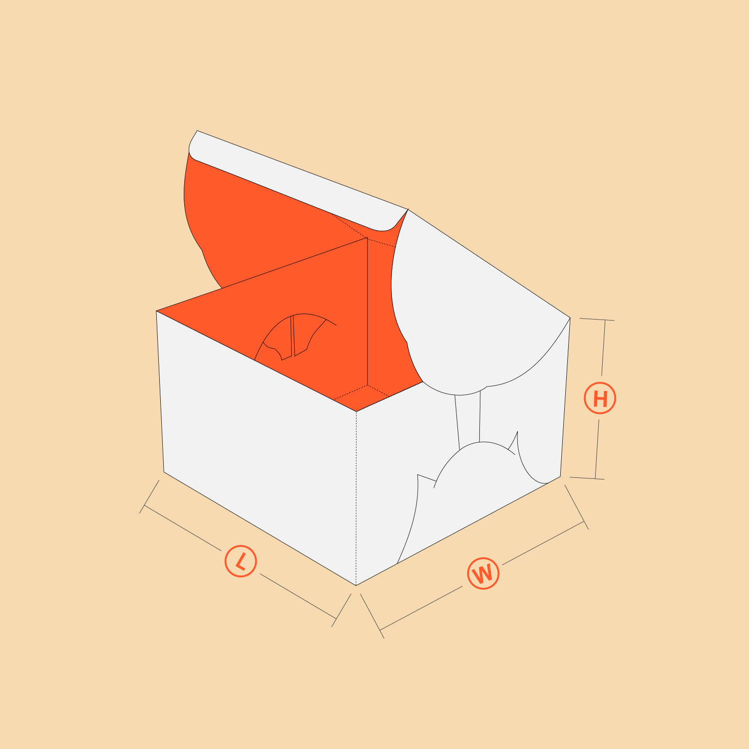 Self-Lock-Cake-Box-3D-View-2